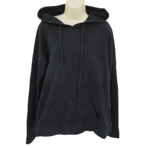 Fresh Produce Women Medium 21954 Black Cotton Blend Pullover Hoodie Sweater USA